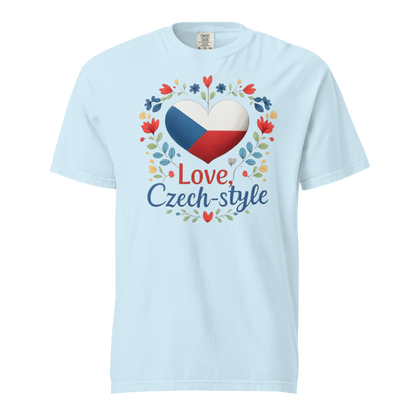 Love Czech-style T-Shirt – Czech Flag Folk Art Heart Shirt