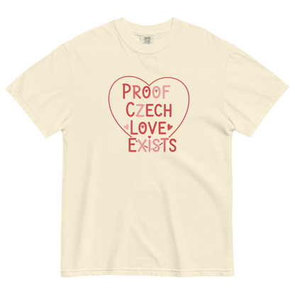 Proof Czech Love Exists T-Shirt – Czech Valentine Love Heart Shirt