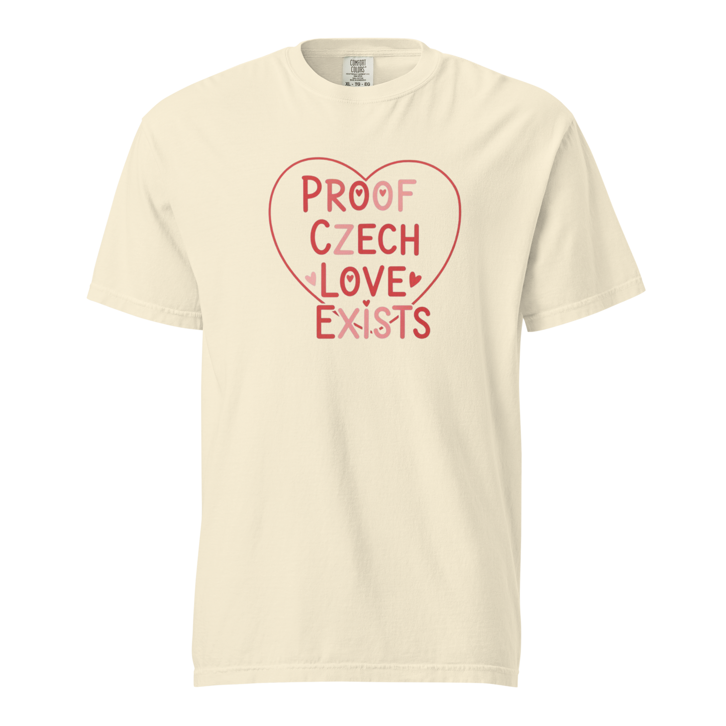 Proof Czech Love Exists T-Shirt – Czech Valentine Love Heart Shirt