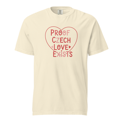 Proof Czech Love Exists T-Shirt – Czech Valentine Love Heart Shirt