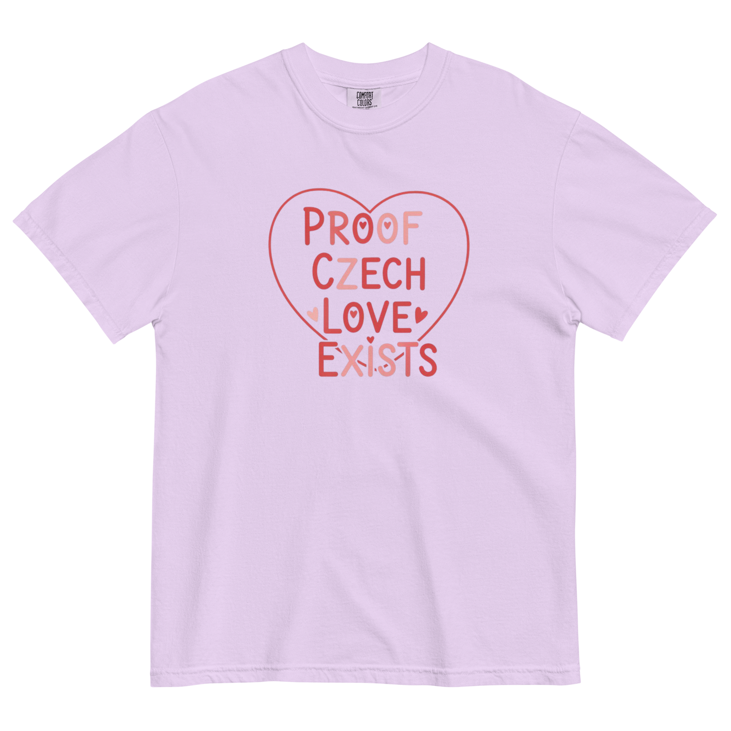 Proof Czech Love Exists T-Shirt – Czech Valentine Love Heart Shirt