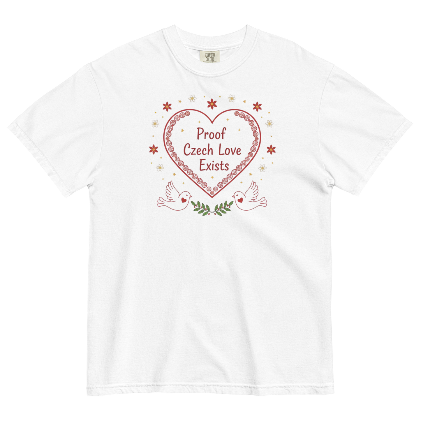 Proof Czech Love Exists T-Shirt – Czech Folk Art Valentine Shirt