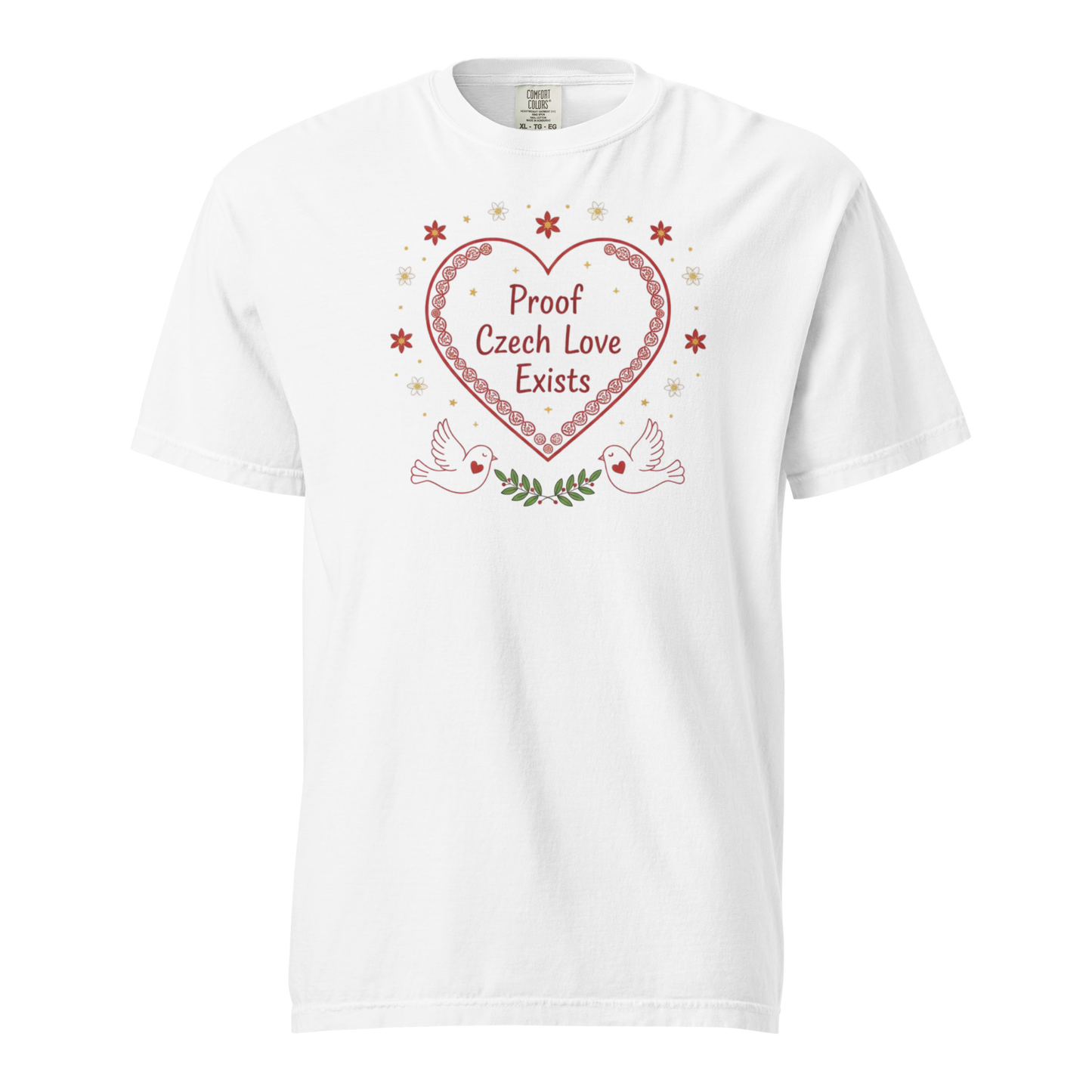 Proof Czech Love Exists T-Shirt – Czech Folk Art Valentine Shirt