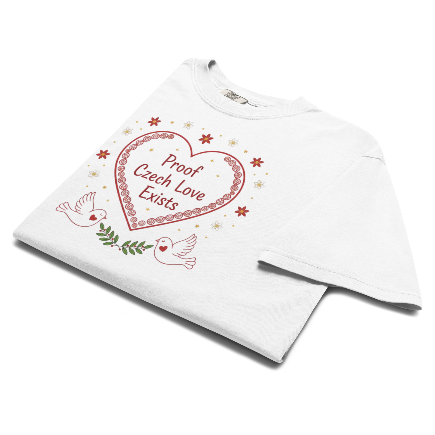 Proof Czech Love Exists T-Shirt – Czech Folk Art Valentine Shirt