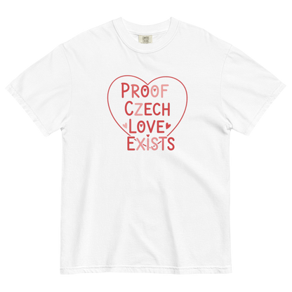 Proof Czech Love Exists T-Shirt – Czech Valentine Love Heart Shirt