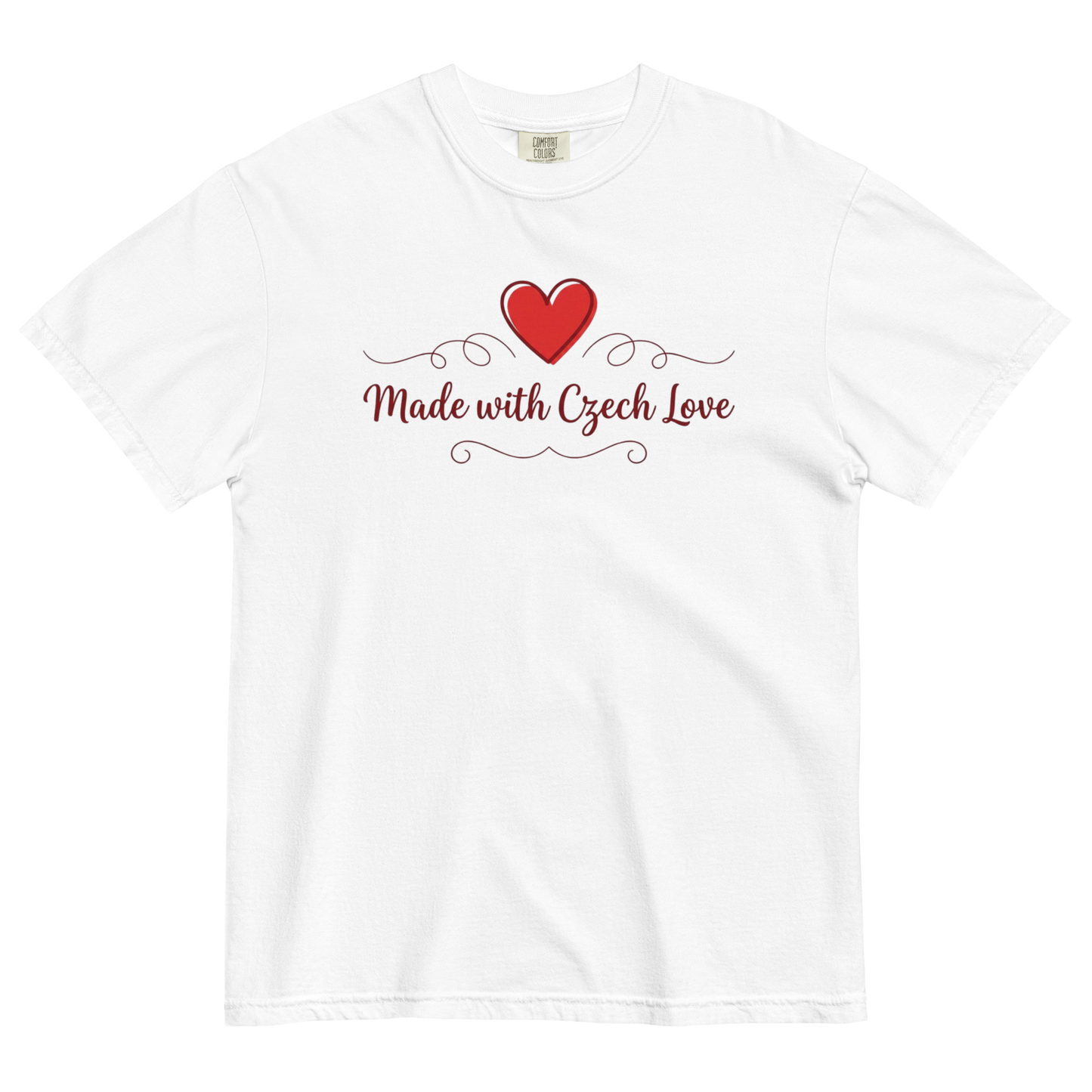 Made with Czech Love T-Shirt – Romantic Czech Heritage Love Shirt