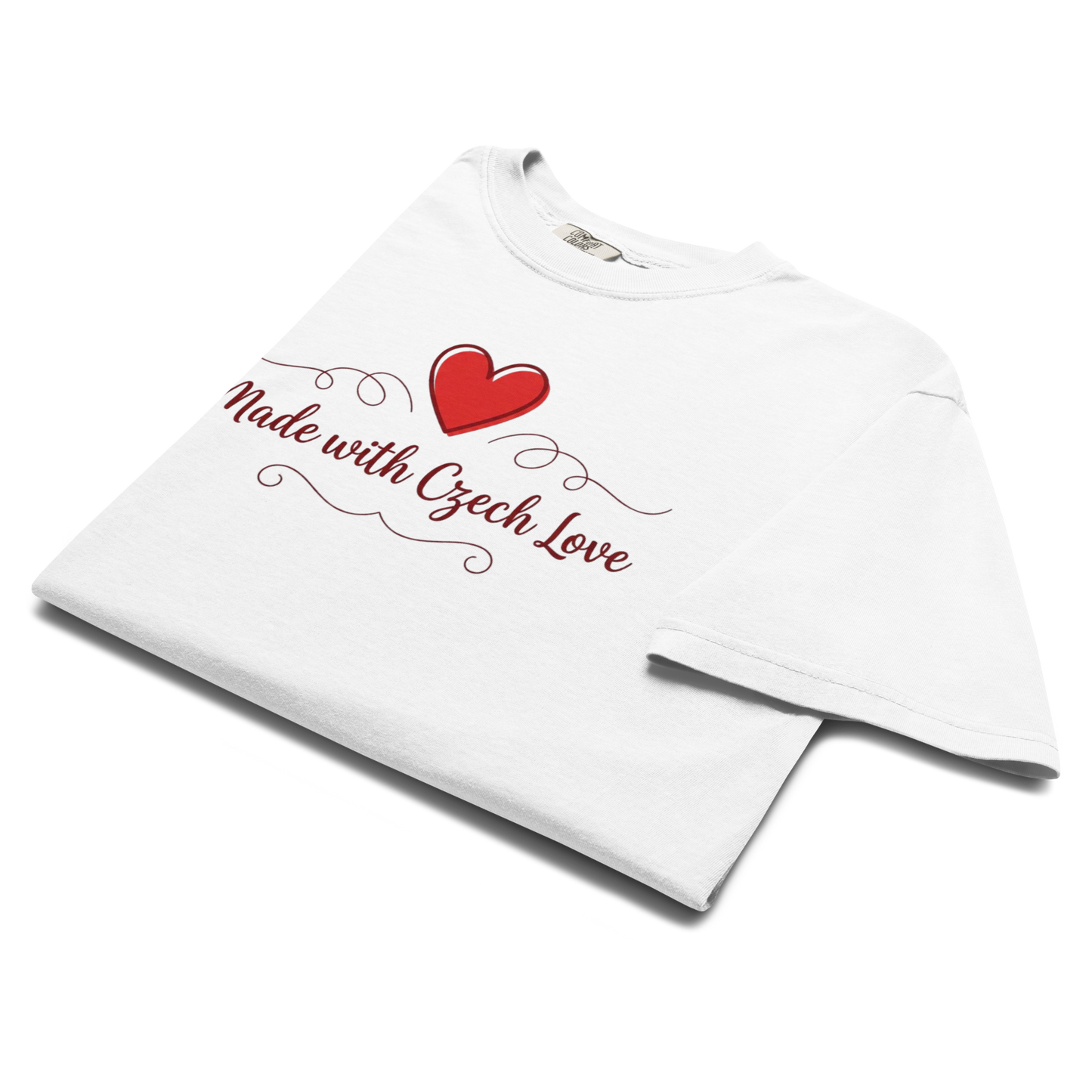 Made with Czech Love T-Shirt – Romantic Czech Heritage Love Shirt