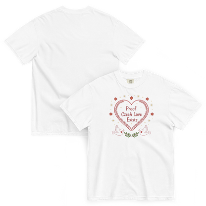 Proof Czech Love Exists T-Shirt – Czech Folk Art Valentine Shirt
