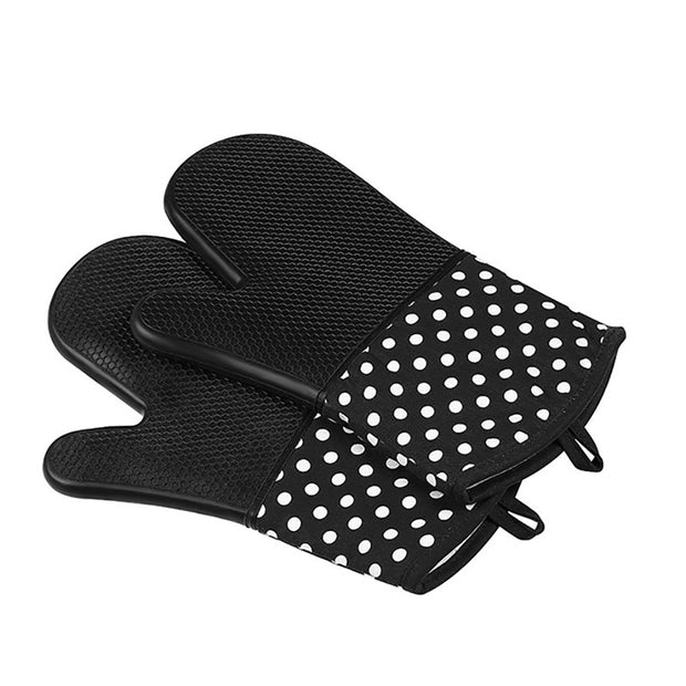 Silicone Mitts with Polka Dots