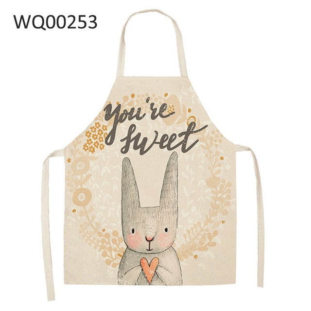 Cat Print Apron Cotton Linen (24 variants)