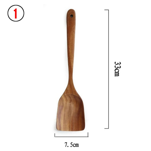 Natural Wood Tableware Spoon