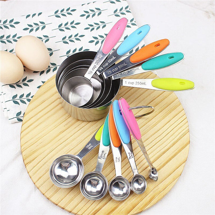Stainless Steel Measuring Cups and Spoons