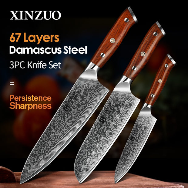Damascus Steel Kitchen Knife Sets