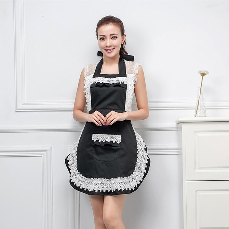 Retro Lace  Apron with Pocket (7 variants)