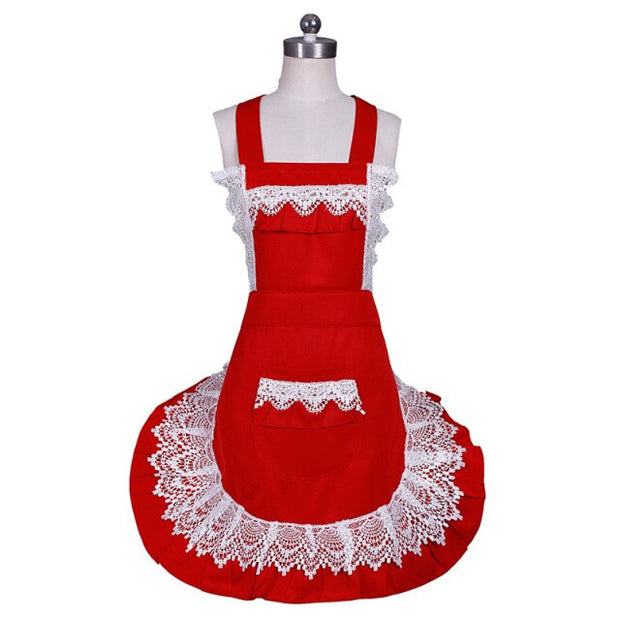Retro Lace  Apron with Pocket (7 variants)