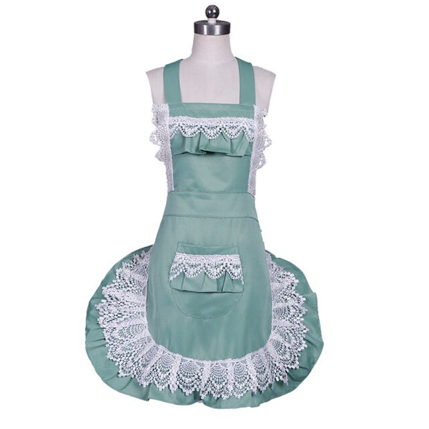 Retro Lace  Apron with Pocket (7 variants)
