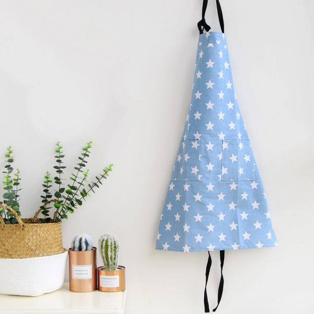 Star Pattern Apron with Pocket (4 variants)