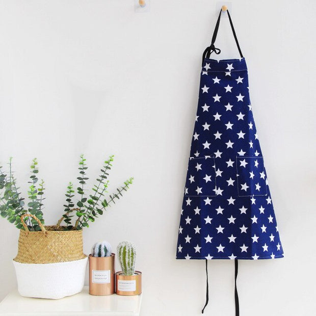 Star Pattern Apron with Pocket (4 variants)