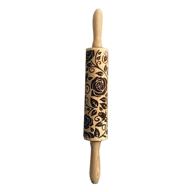 Printed Rolling Pin Rose Print